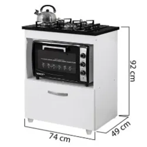 Balcão Para Cooktop Sálvia - Entrega Rápida