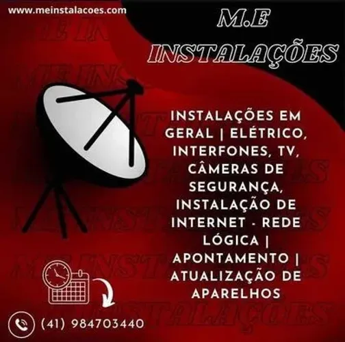 Instalador de Antenas + Cabos de rede para internet CAT5E e  CAT6  + Câmeras é Interfones.