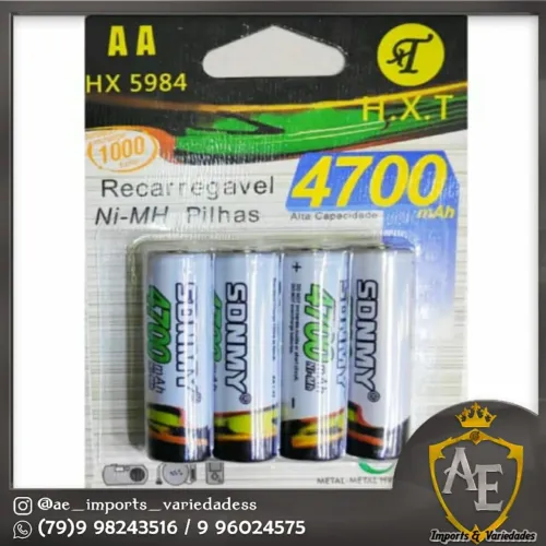 Pilhas recarregáveis 
