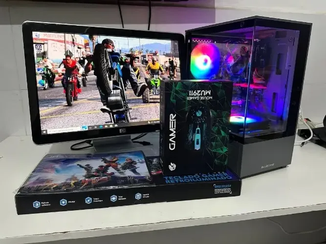 Pc Gamer completo Intel Core i5 7+Ram12gb 2666mhz + Rx550 4gb + SSD120gb 1 ano garantia