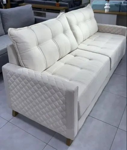 Sofá Living Asus 2,15m Linho (FAZEMOS ENTREGAS EM ATE 24 HORAS)