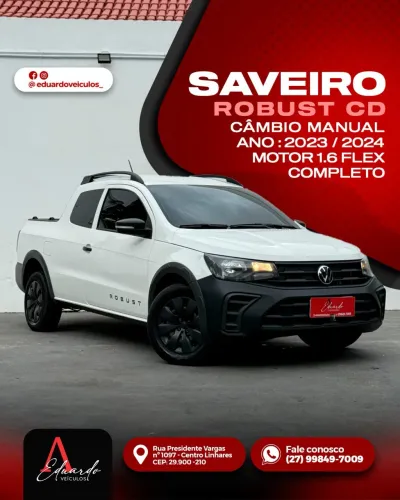 Volkswagen Saveiro Robust 1.6 Total Flex 16V CD 2024