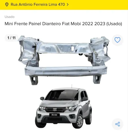 MINI FRENTE FIAT MOBI 2019 2020 2021 2022 2023 2024