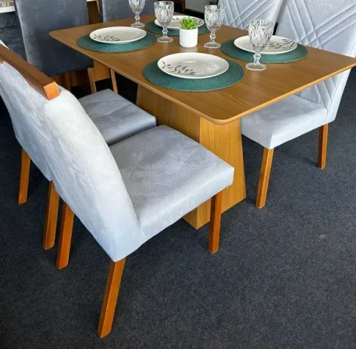 Mesa de Jantar com 4 Cadeiras 120x80 DIVIDIMOS EM ATE 10 X SEM JUROS 