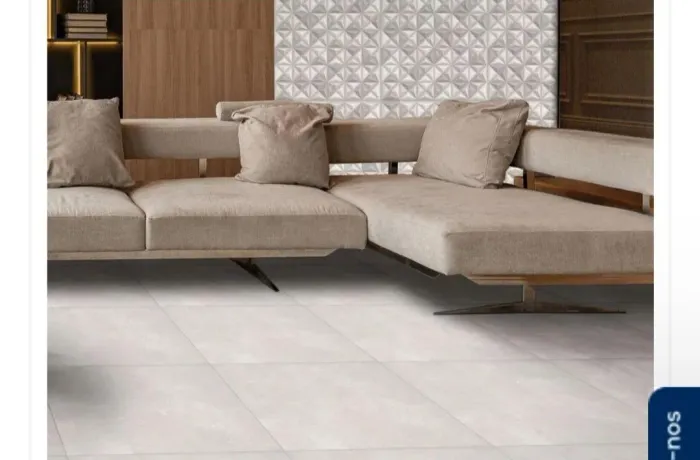 6 Caixas Porcelanato Cement Blend Retificado Acetinado Cinza 61x61cm 1,87m2