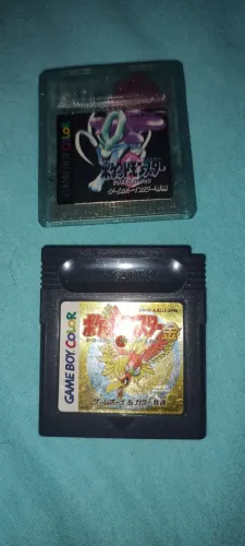 Pokémon Crystal e pokémon Gold game boy color japones