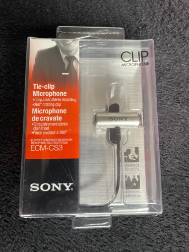 Microfone de Lapela Sony ECM-CS3 - Novo na Caixa