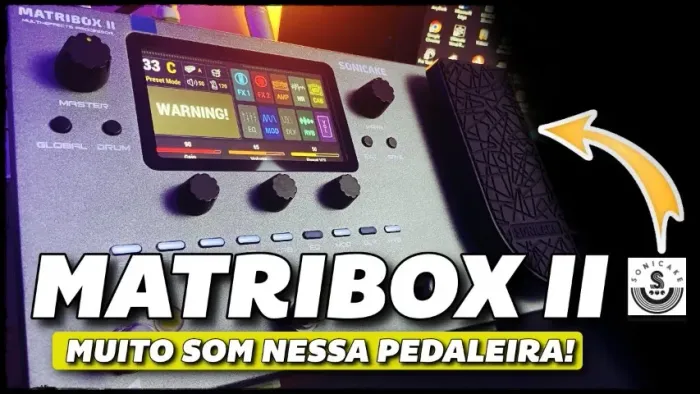 Pedaleira Sonicake Matribox 2 Guitarra Violão Baixo Efeitos Cor Cinza-escuro