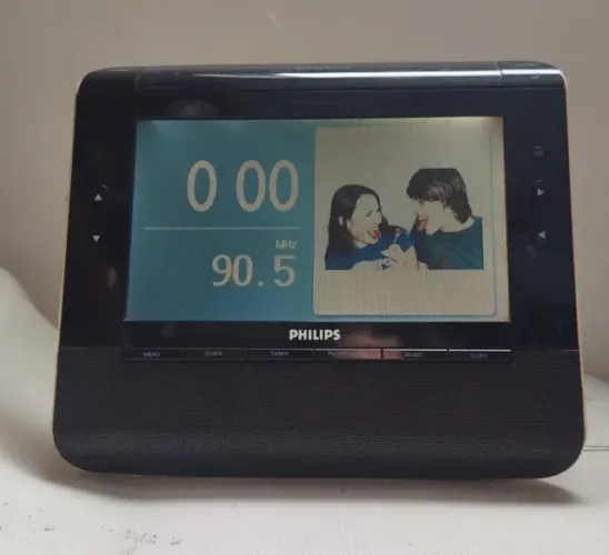 Com defeito, para aproveitamento de peças: Porta retrato digital Philips AJL308/78