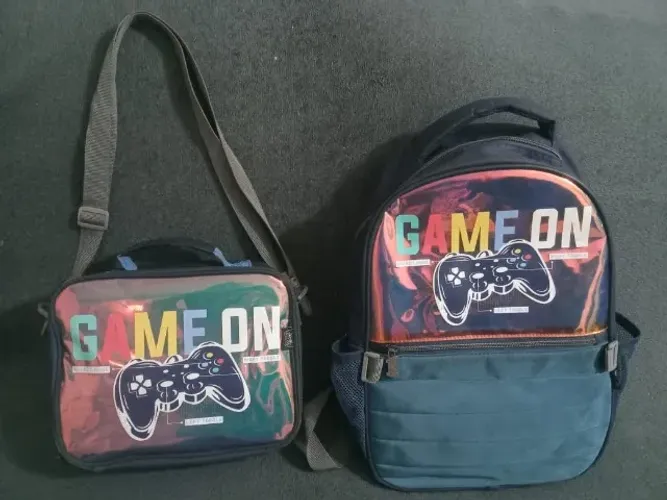 KIT MOCHILA E LANCHEIRA REMOVIVEL GAMER SEANITE 