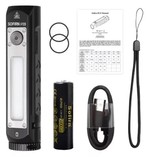 Lanterna Sofirn If23 4000lm Bateria 21700 5000mah Usb C 