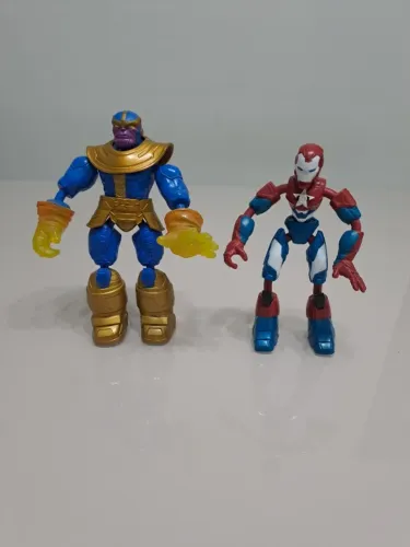 Conjunto De Bonecos Articulados - Disney - Marvel - Bend And Flex - Iron Patriot e Thanos