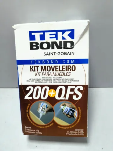 Kit Moveleiro Cola 100gr + Acelarador de Secagem TekBond