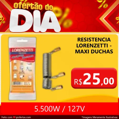 RESISTENCIA ORIGINAL LORENZETTI MAXI DUCHA / BELLO BANHO - 127 / 5500W