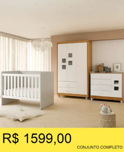 CONJUNTO QUARTO DE BEBE A PRONTA-ENTREGA 