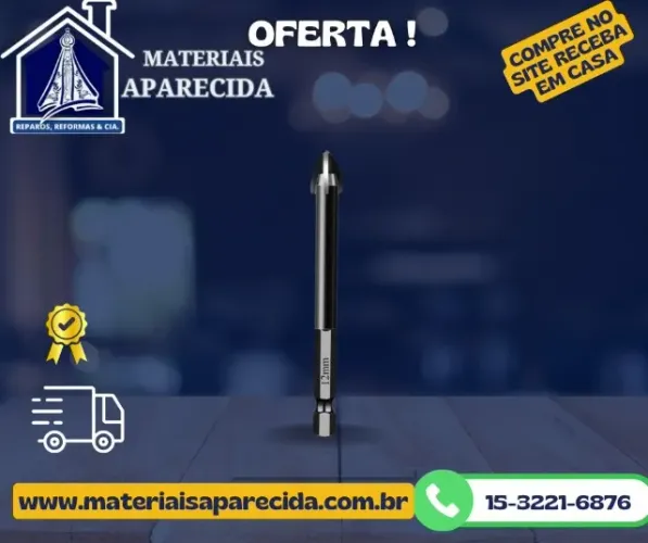 Broca para Vidro Bilco 12mm Idea 