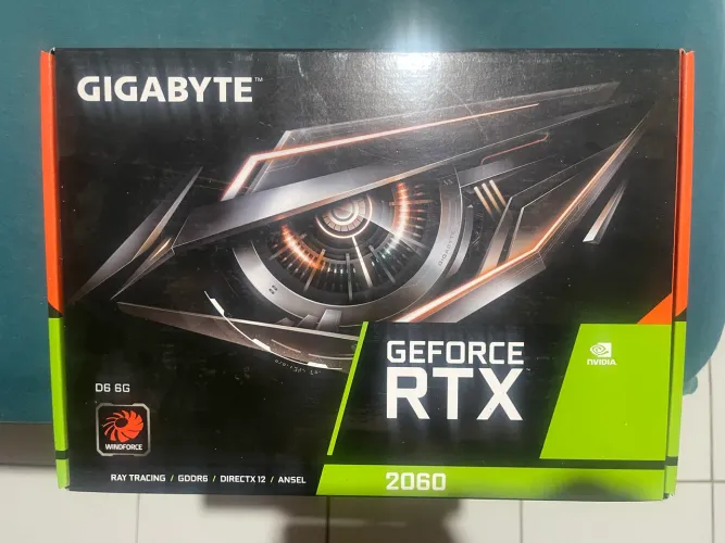 VENDO PLACA DE VÍDEO RTX 2060 - ESTADO DE NOVA!