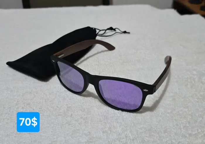 Óculos da GM bambu espelhado polarizado original 