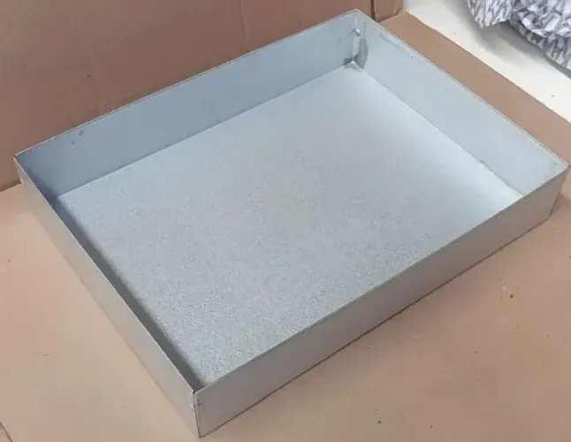 12x Bandeja Galvanizada 40x30cm Altura 7cm para Adaptações Churrasqueiras Gavetas Carvão
