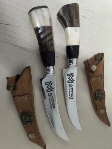 Facas Para Churrasco (Personalizados) lâmina de Inox, Diversos Modelos e Tamanhos + Bainha