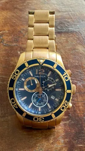 Relógio Nautica Masculino Dourado