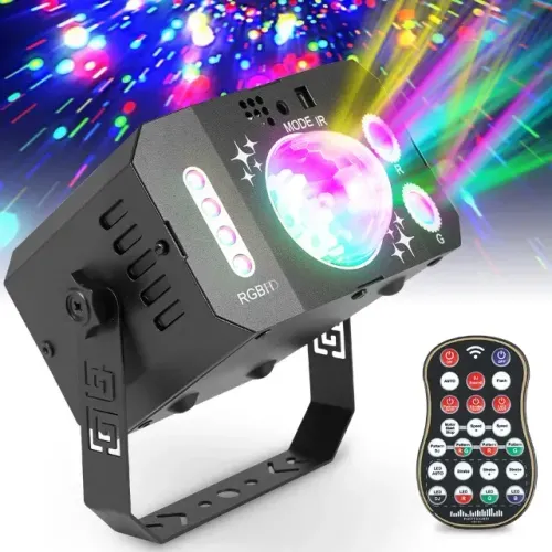 16 Em 1 Laser Holográfico Festa Dj Palco Rgb Bola Mágica Luz