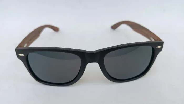 Oculos de Sol BARCUR® Com Armação de Bambu Lentes Polarizadas Excelente Proteção UV