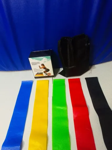 KIT Completo Faixas Elásticas Mini Bands Para Exercícios de Academia