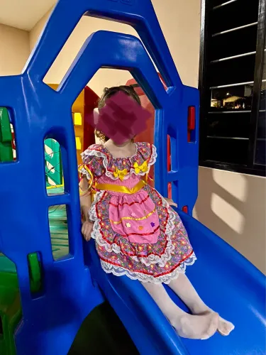 Vestido junino 2 a 4 anos