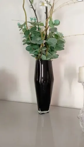 Vaso Vidro Preto 27cm