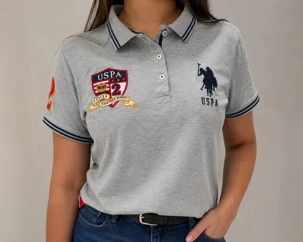 Camisa polo feminina USPA importada G