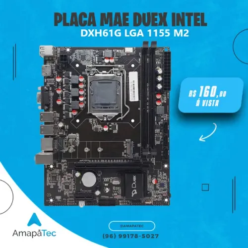 Placa Mãe Duex DX H61 Intel 2ª/3ª Geração