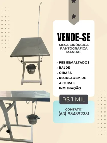 Mesa Cirurgica Veterinária