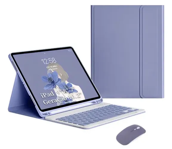 capa teclado e mouse samsung tab s6 lite 10.4