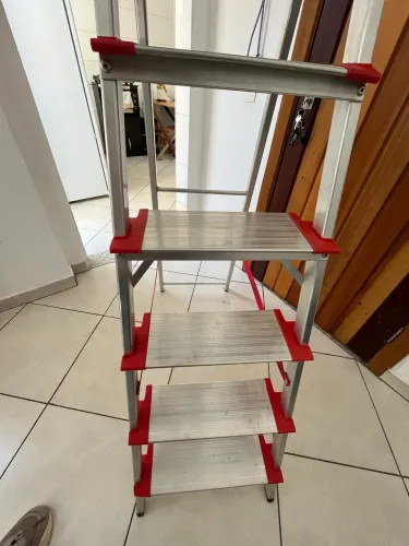 Escada Alumínio Comfort 6 Degraus Reforçada Alumasa 150kg