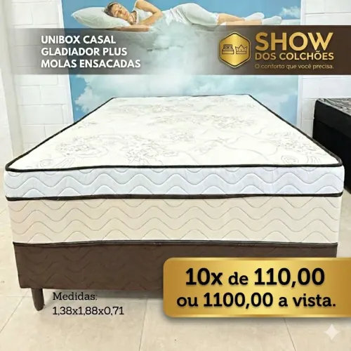 Cama box molas ensacadas casal 