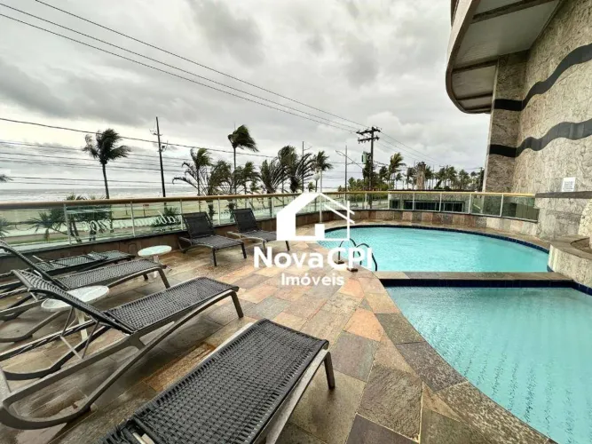 Apartamento Alto Padrão para Locação na Aviação Praia Grande | 3 Suítes, 170m², Frente Ma