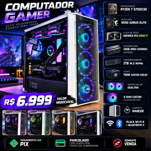 Pc gamer ryzen 7 5700X3D + 3060 ti