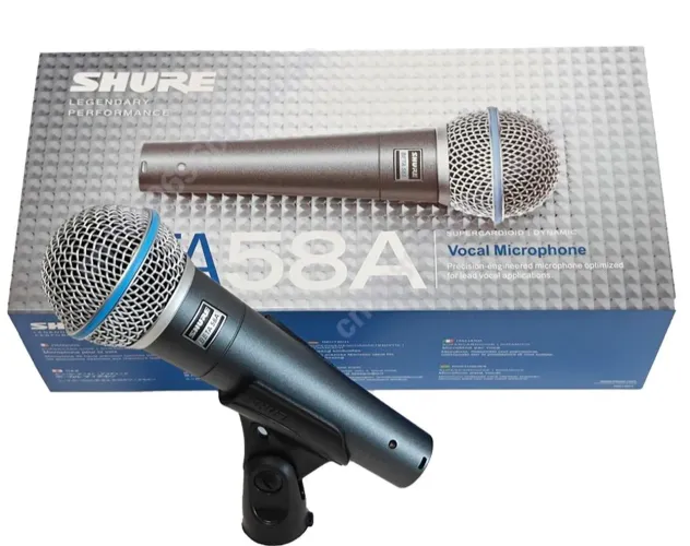 Microfone Shure Beta 58A Dinâmico Cardioide