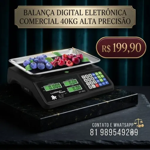 Balança Digital Alta Precisão 40kg