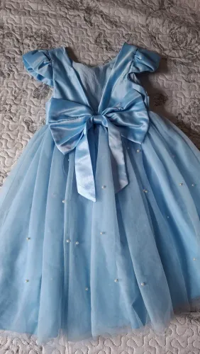 Vestido de festa infantil - Serve para crianças de 2 a 5 anos de idade