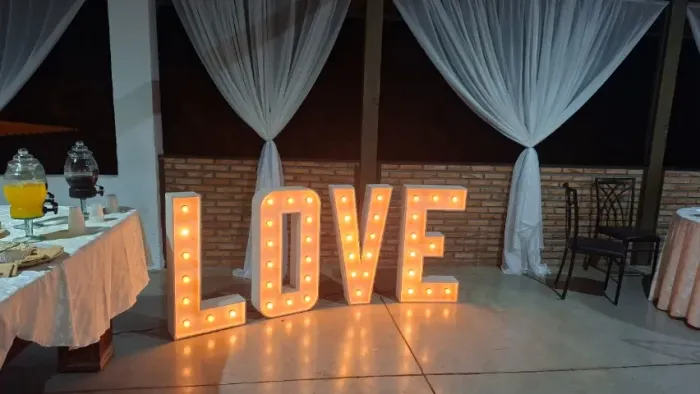 Alguel de Letreiro Luminoso LED com a palavra AMOR ou LOVE para Festa, Casamento,Debutante