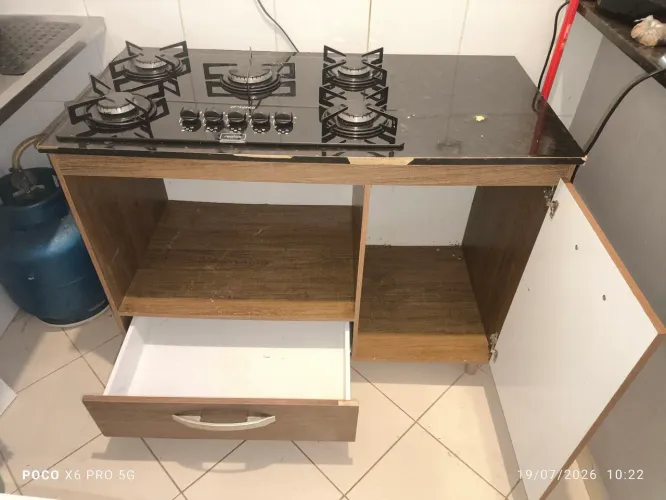 Fogão Cooktop com balcão