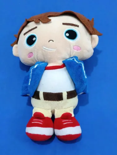 Boneco Pelúcia Luccas Neto Aventureiro Azul Original Rosita 35cm -
