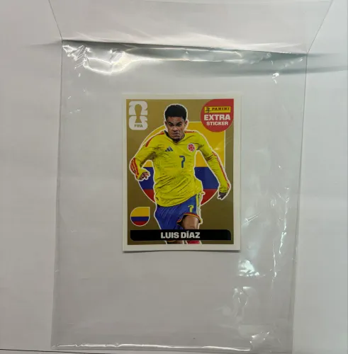 FIGURINHA EXTRA STICKER LUIS DIAZ GOLD - PANINI WORLD CUP 2026