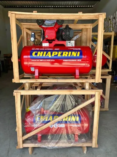  Compressor de Ar 110L 140 Libras de Pressão Motor 2HP - Chiaperini (Novo)