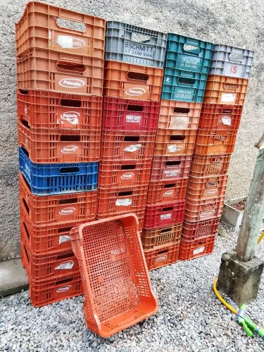 Caixas plásticas agrícola/supermercado usadas