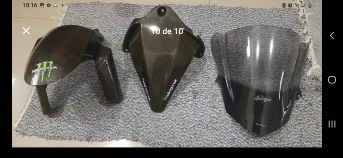 Paralamas zx6r + bolha puig