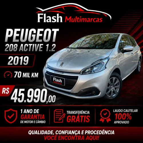 Peugeot 208 Active 1.2 Flex 12V 5P Mec. 2019