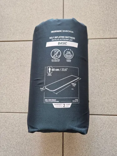 Colchonete de Camping Auto Insuflável 60cm Quechua Azul